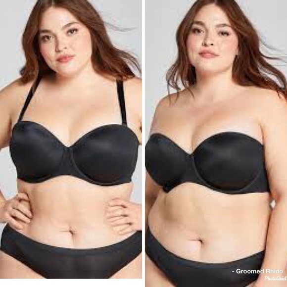 Cacique Other - NWT Cacique Lightly Lined Multi-way Strapless Black Bra 40F